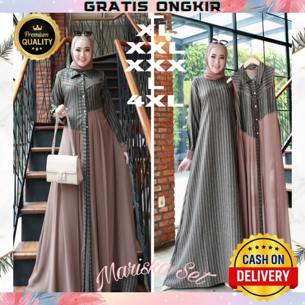 Gsmis Kekinian Terbatu Games Premium Import Elegan Gamis Syar'I Baju Lebaran Wanita Terbaru2023 Fash