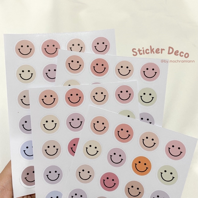 sticker deco - smile | sticker dekorasi scrapbook tinggal tempel | stiker penghias jurnal