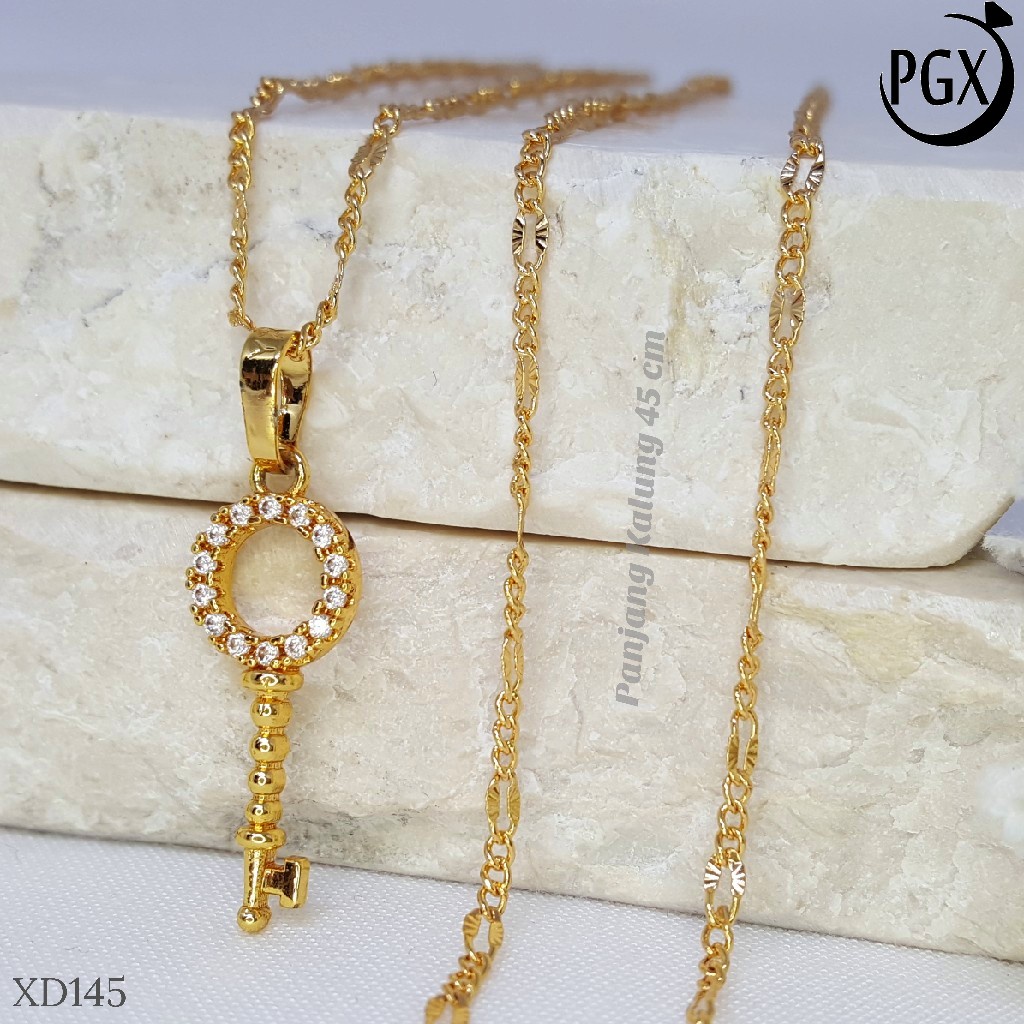 PGX Kalung Wanita Xuping Aksesoris Fashion Perhiasan Lapis Emas XD145