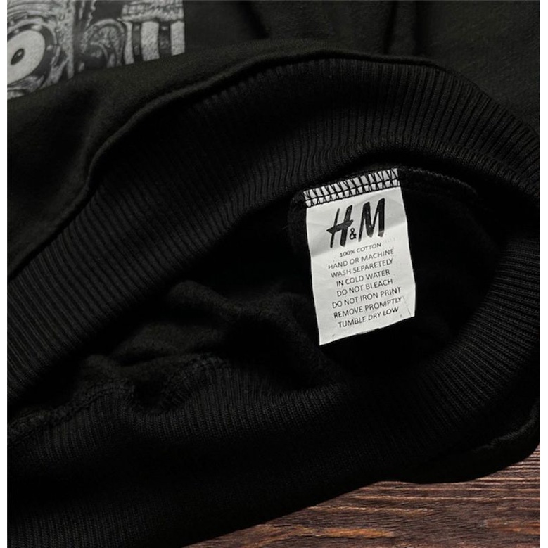 HOODIE NECKDEEP H&amp;M BLACK FULL TAG LABEL CASUAL HYPE FASHION PRIA