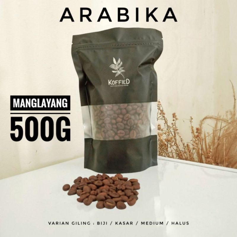 

Kopi Roasted Bean Manglayang ARABIKA MANGLAYANG Premium Jawa Barat 500g