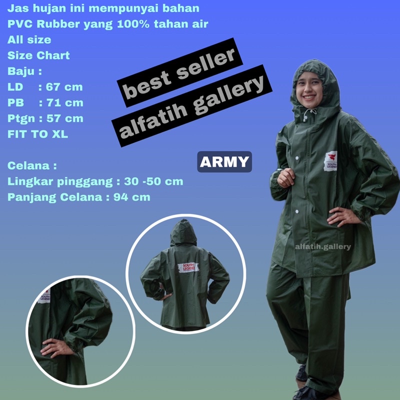 Jas Hujan setelan PVC rubber | bisa COD | original | best seller alfatih
