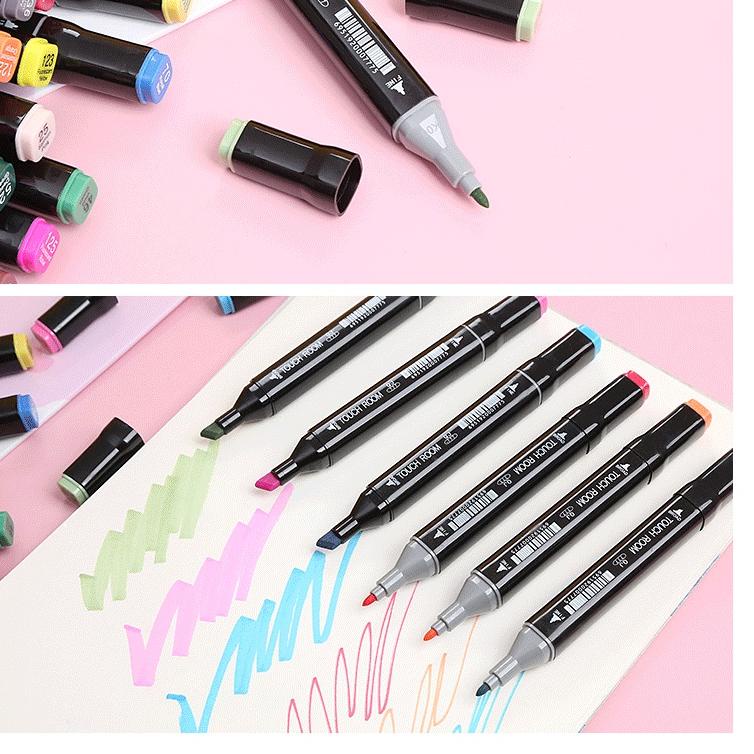 

PROMO SPESIAL touch 80/60/48/36/24/12 Colors Twin Tip Pen Marker Set Dual Head Oily Alcoholic Sketch Markers Brush Pen For Draw Manga Animation Design Art Supplies ^ 883