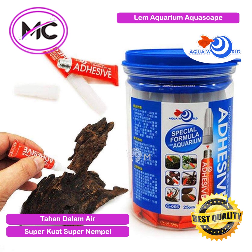 Lem Aquascape Lem Tanaman Pohon Khusus Aquarium Instant Glue Lem Anti Air Super Kuat Tahan Air