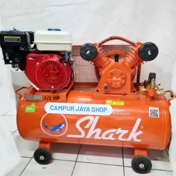 Mesin Kompresor Bensin Shark 1/2 Hp 0,5 Pk Penggerak Engine GX160