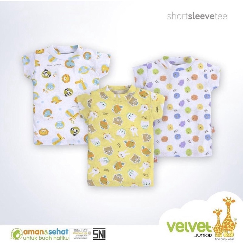 Velvet junior short sleeve tee ( baju tangan pintar ) | kaos pendek