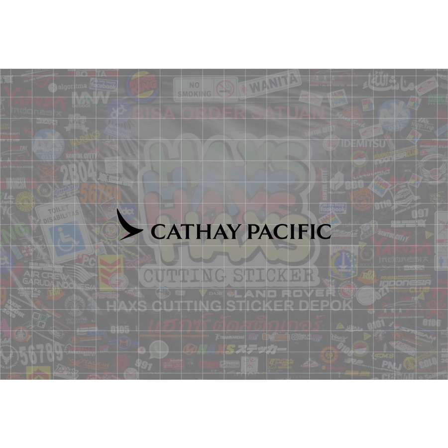 Cutting Sticker Cathay Pacific Ukuran 10 Cm Untuk Motor Mobil