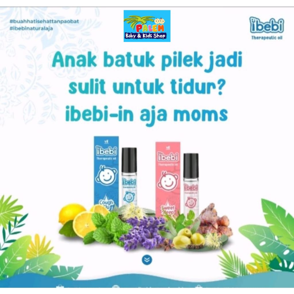 Ibebi Natural Therapeutic Essential Oil Cough &amp; Flu / Sweet Sleep / Essential Oil Baby Roll OnObat Flu Bayi / Obat Batuk Pilek Bayi / Obat Demam Bayi