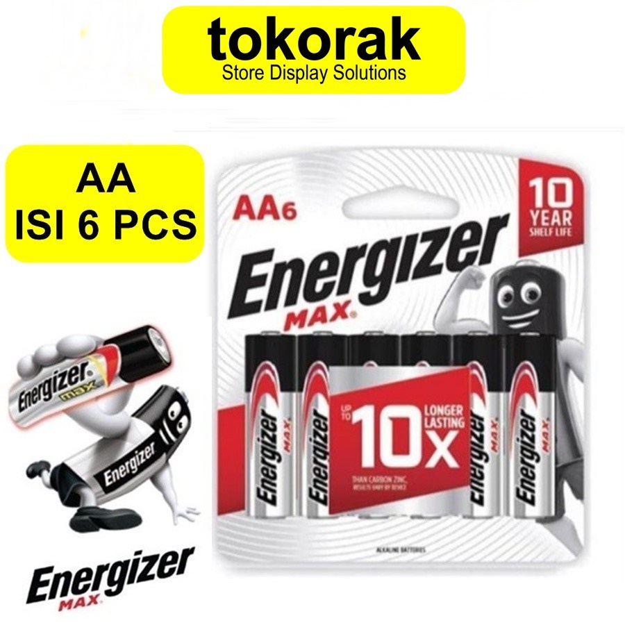 BATERAI ENERGIZER MAX AA A2 ISI 6 PCS BATERE TAHAN LAMA BATU BATRE