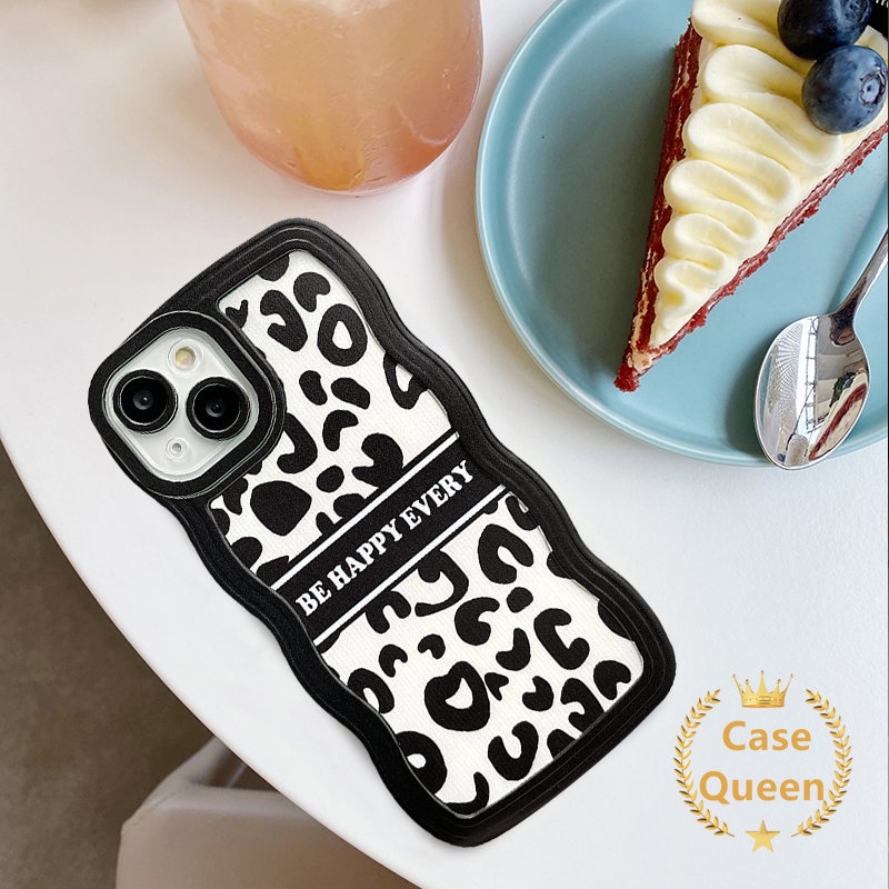 Casing Realme C53 10 C21Y C15 C11 2020 C25 C20 C12 C35 C25s C25Y C11 2021 C3 Realme 6i 5i C20A 5 5s C1 Motif Leopard Wavy Edge Case Garis Tidak Teratur Soft TPU Penutup Belakang