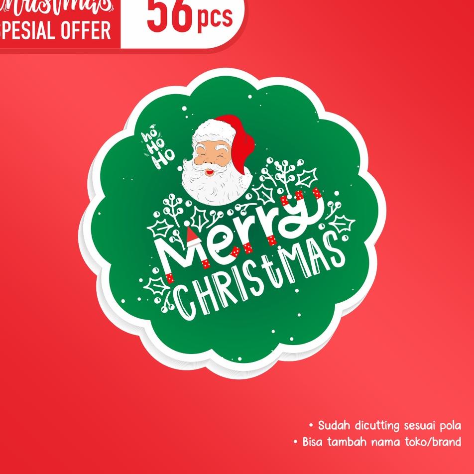

Baru! stiker toples kue kering tema Natal / christmas isi 56 stiker design keren lucu2