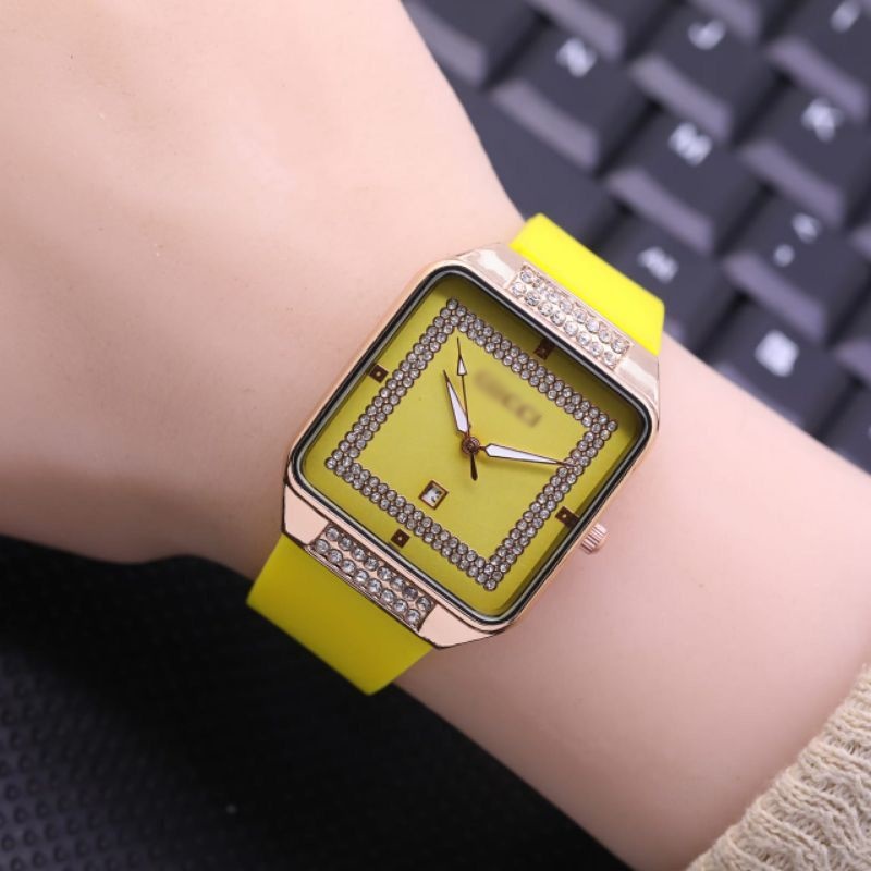 Promo Jam Tangan Wanita Cewek G130C Free Gift Baby Gold Body Mata HB 0538 Free Box & Baterai - Cod B