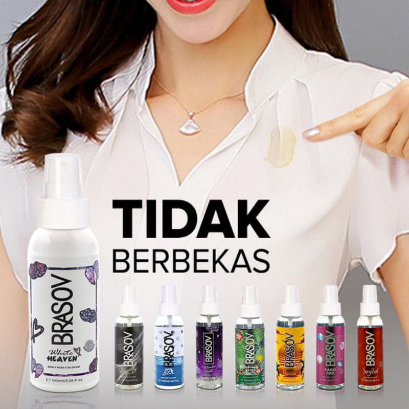 BRASOV Body Mist Cologne Spray 100 ml Perempuan - Pria - Unisex Kosmetik Arjuna