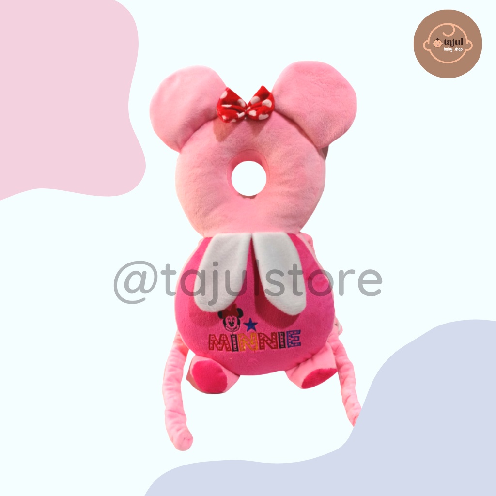 Bantal Pelindung Kepala Bayi Edisi Kartun Disney Minnie Pita+Strap