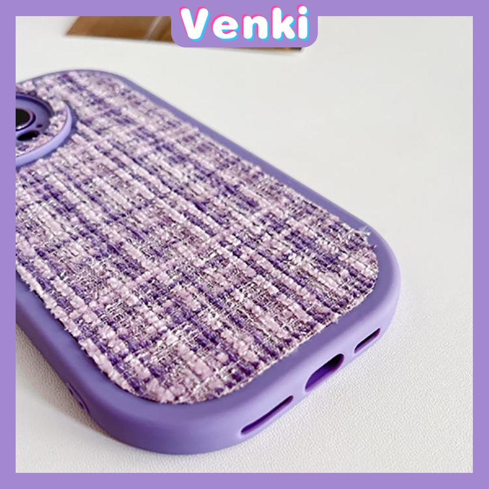 Case For iPhone 14 Series TPU Soft Simple Case Tweed Fabric Pink Black Purple Brown Case Camera Protection Shockproof Compatible For iPhone 14 13 12 11 Plus Pro Max 7 Plus X XR