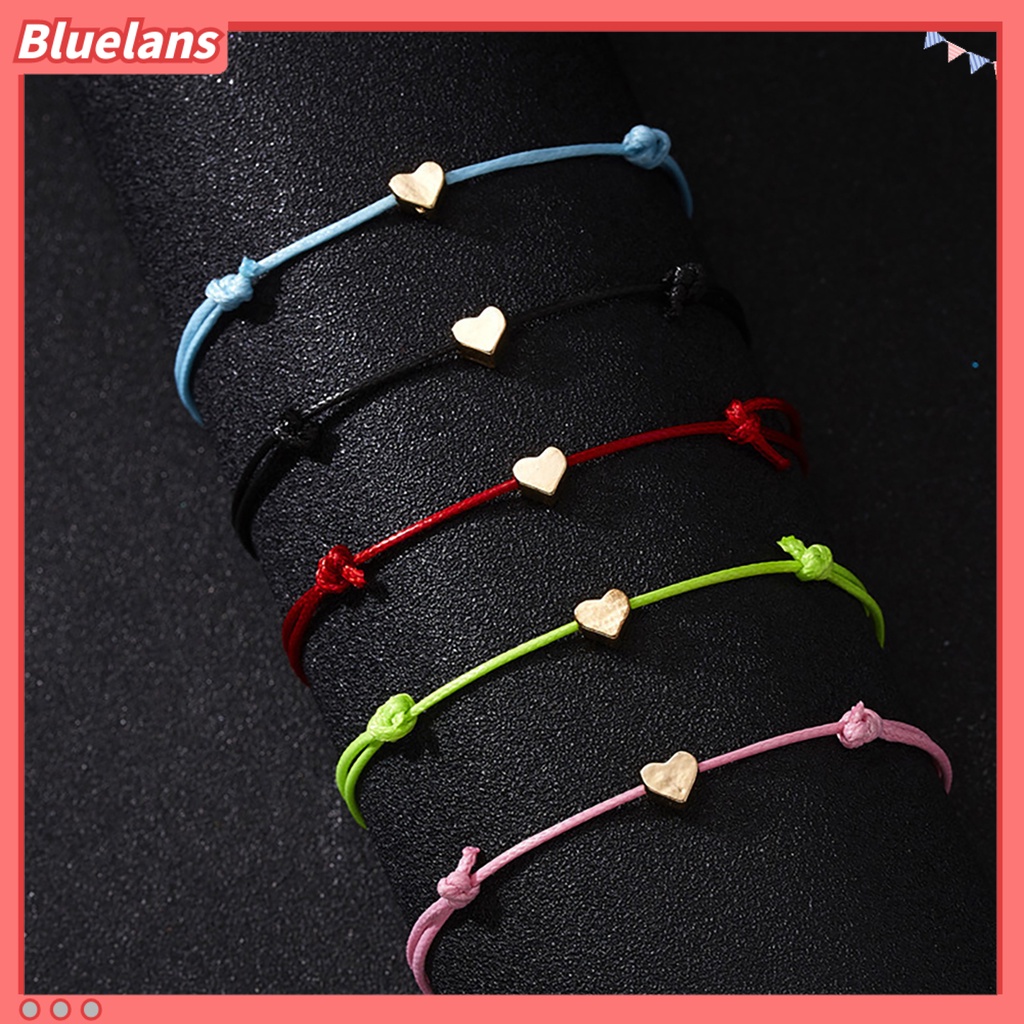 Bluelans Gelang Tenun Warna-Warni Dapat Disesuaikan Untuk Anak Perempuan