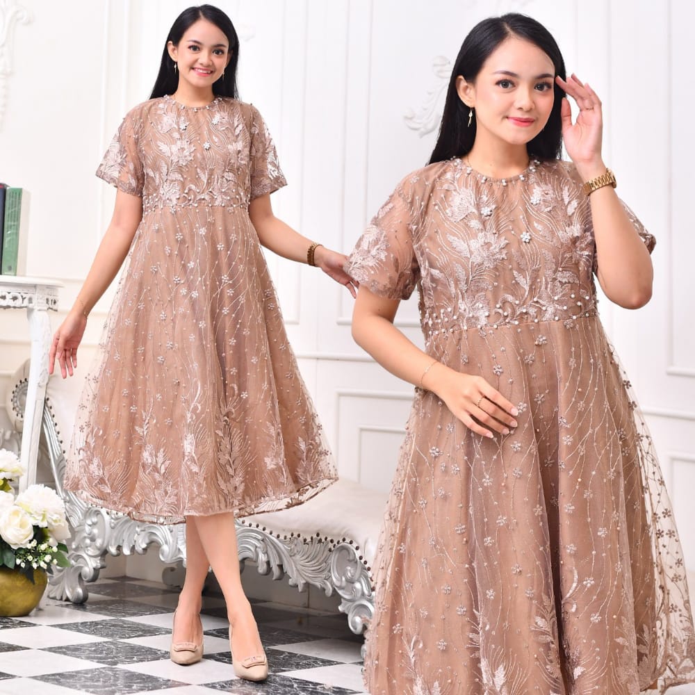TERLARISS ‼ Dress Gabriel dress natal baju natal korea baju natal baju natalan gereja wanita baju na