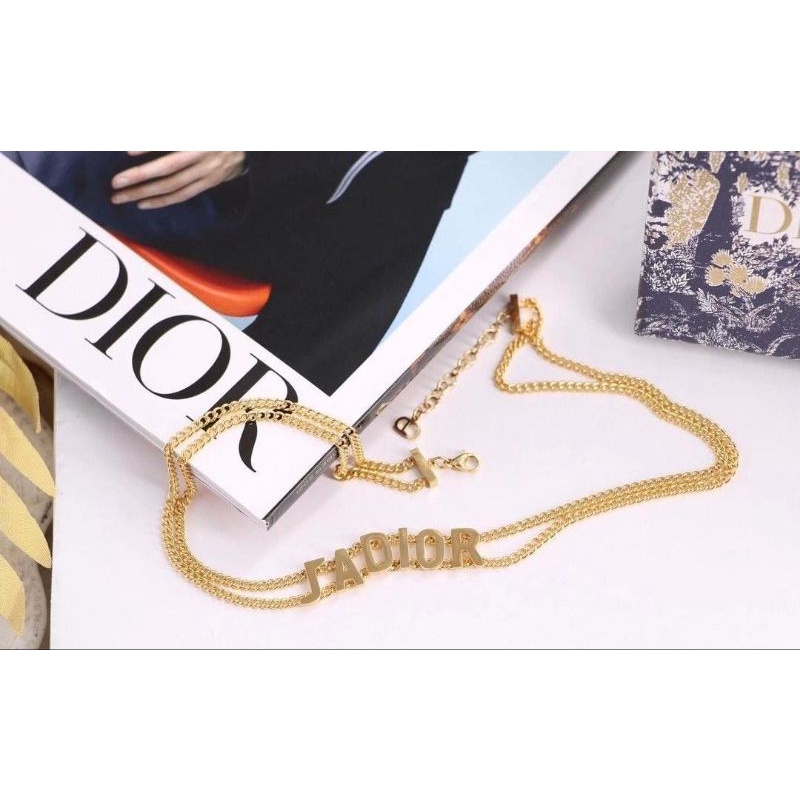 Kalung Titanium Choker Trending Gold Elegan Impor Anti Karat KS147