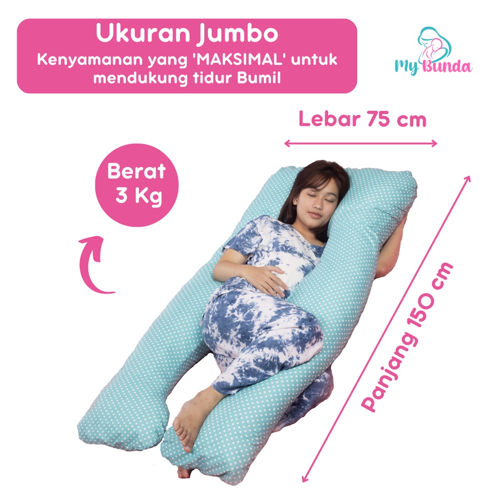 Bantal Bumil dan Menyusui untuk Kasur Ibu Hamil Jenis Bantal Hamil Jumbo Premium dengan Desain Bantal Ibu Hamil Tidur Jumbo yang Sangat Nyaman untuk Jadi Guling Ibu Hamil - Motif BB20