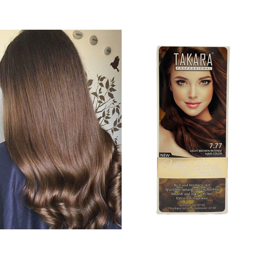 Takara Professional Ultra Shine &amp; Smooth 7.77 Light Brown Intense Hair Color