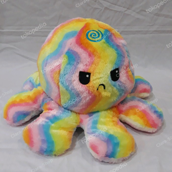 Gilaa Boneka Cumi Gurita Octopus Tik Tok Jumbo Rainbow Hemat