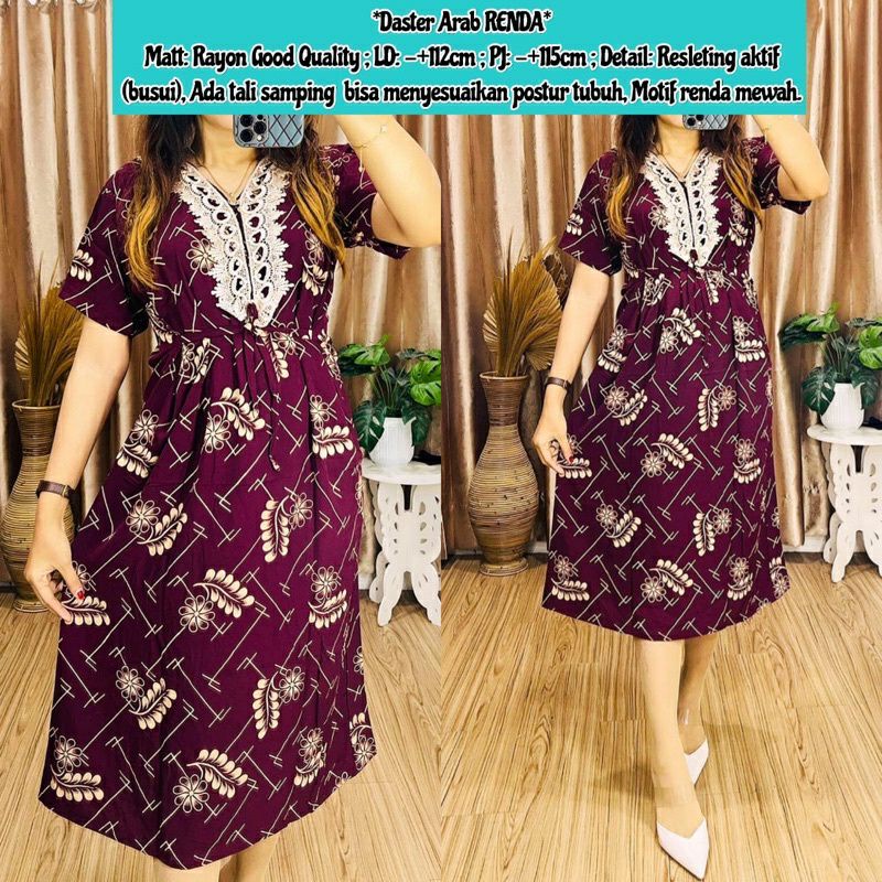 Daster Arab Mewah / Daster Arab Motif / Daster Arab / Daster Andin / Daster BUSUI / Daster