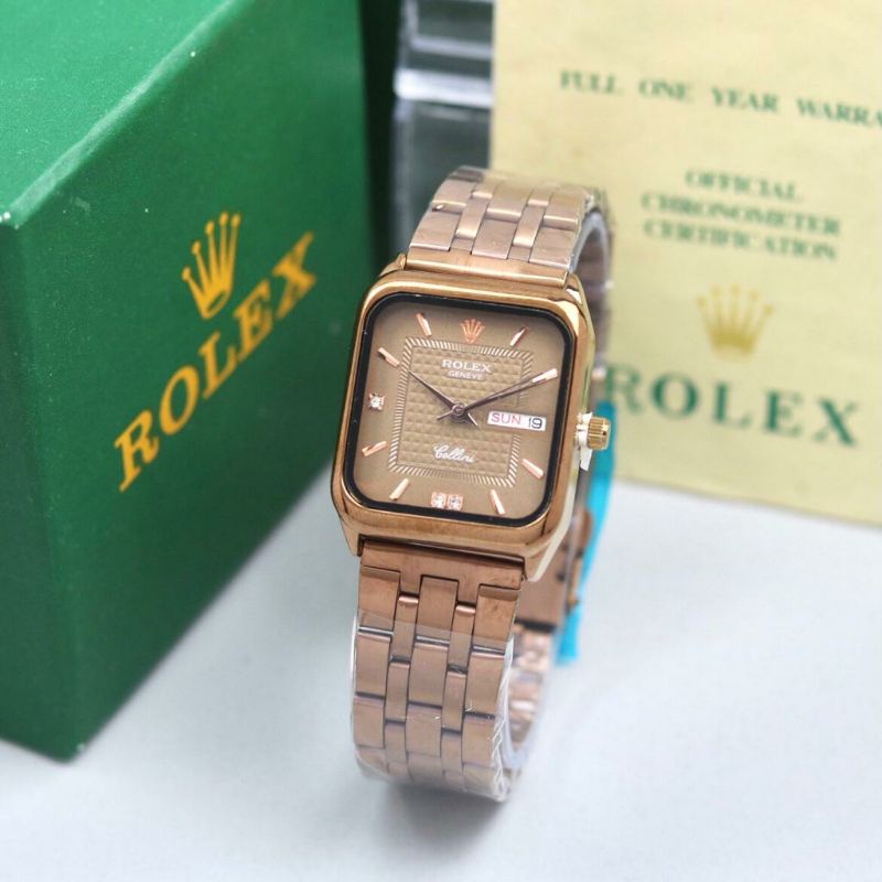 Jam Tangan Rolex Pria Wanita Rantai Stainliss Outdoor Jam Tangan Fashion Terlaris