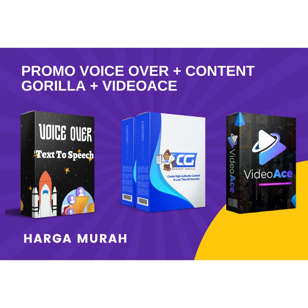 Bundel Voice Over + Content Gorilla  + VideoAce