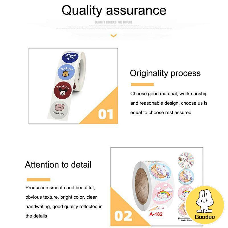 Anak-anak Kartun Lucu Stiker Menyenangkan Liburan Manual DIY Dekoratif Penyegelan Stiker Terima Kasih Tag -Doo