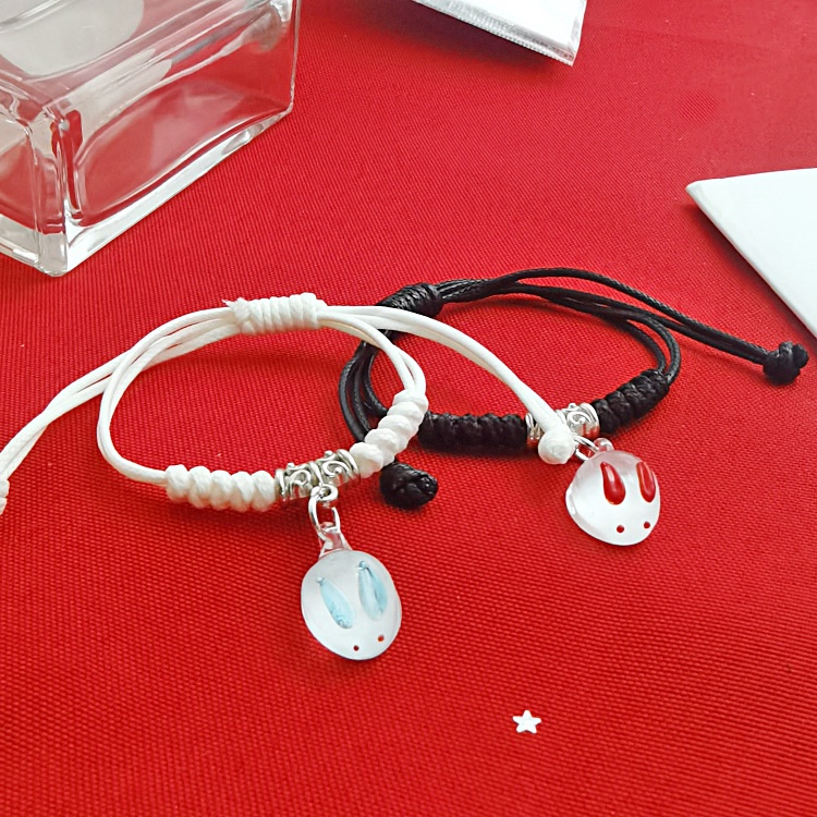 Produk Baru Trendi Aksesoris Tangan Pasangan Gelang Pasangan Tenun Tangan Bintang Kunci Lock Gelang Sederhana Hadiah Siswa Pria Wanita