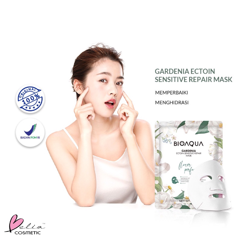 ❤ BELIA ❤ BIOAQUA Sheet Mask Master Series Plant | Flowers | Fruit | Eye Mask | Facial Mask Brightening Glowing Moisturizing Skin Care | Hydrating Essence Face Mask Brightening Anti Acne Jerawat | Honey Vitamin C Masker Wajah Muka Pelembab Kulit Cosmetics-BA S_Mask Gardenia