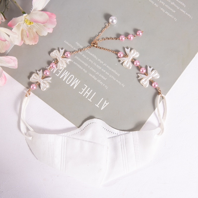 STRAP MASK KRISTAL MUTIARA / STRAP MASKER 2IN1 / KONEKTOR MASKER HIJAB / MASK EXTENDER / PENGAIT MASKER / ASKSESORIS MASKER / TALI MASKER KOREA / TALI MASKER ANAK / KALUNG MASKER HEADLOOP / BANYAK MODEL DAN WARNA