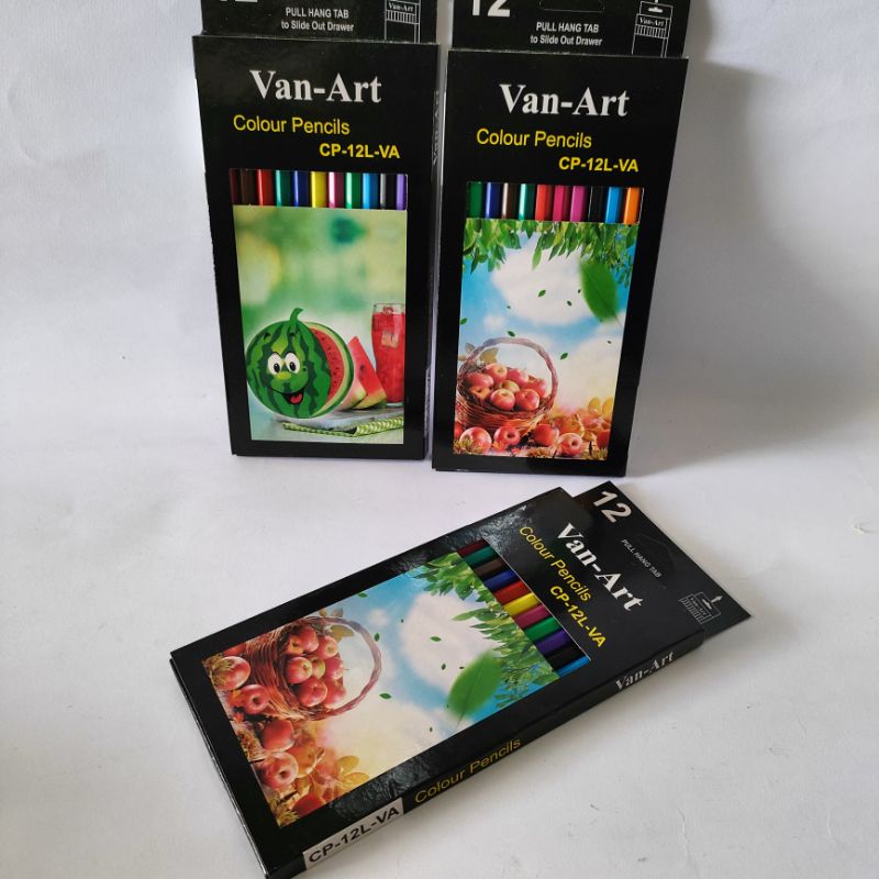 

SATU SET ( 12 WARNA ) Pensil Warna Vanco /Van-Art CP - 399 12 Warna Panjang Color Pencil Warna Murah