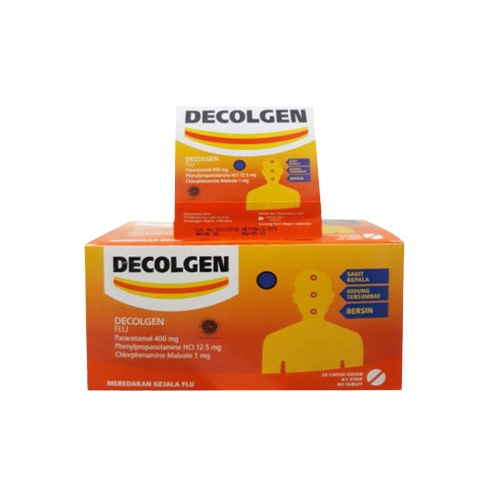 [ECER] Decolgen 1 Strip 4 Tablet Meredakan Batuk Pilek Flu