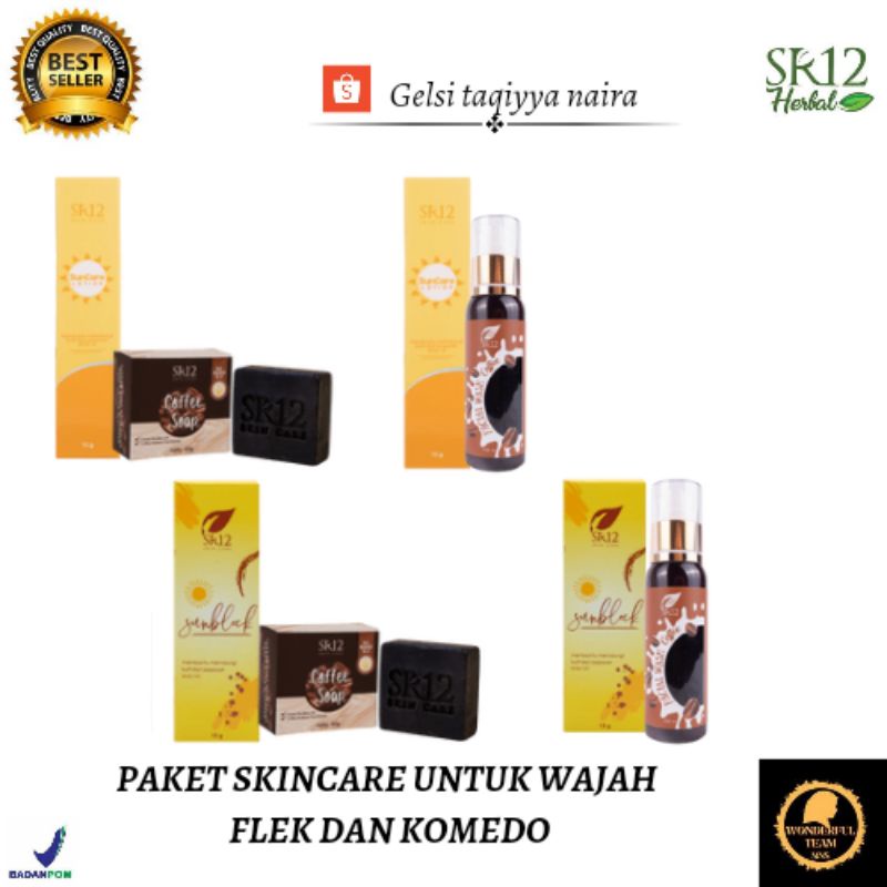 Skincare flek hitam dan komedo / Paket Skincare sr12