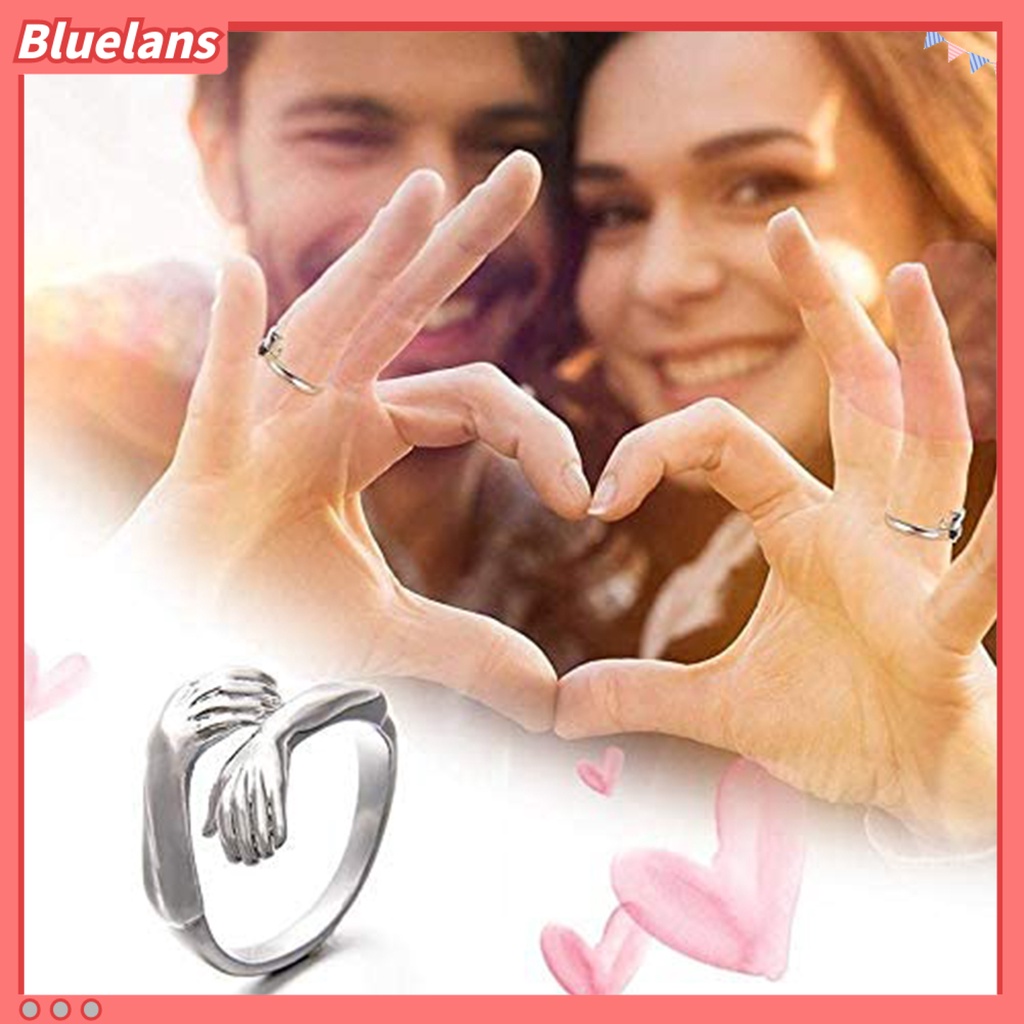 Bluelans Hugging Ring Adjustable Open End 2 Colors Adjustable Finger Jewellerys