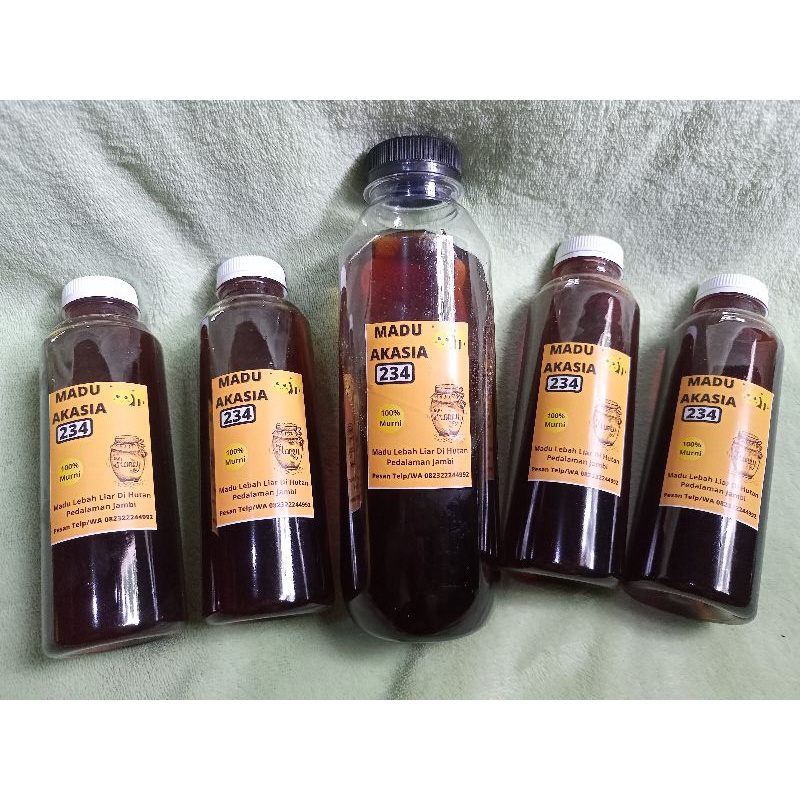 

madu akasia merk 234 murni asli 100% dari hutan Jambi kemasan 350gr