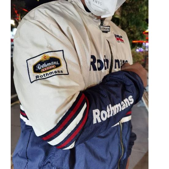 {LOS.18Oc22ᶠ} Jaket Honda HRC Vintage Rothmans Sport Klasik Bahan Premium