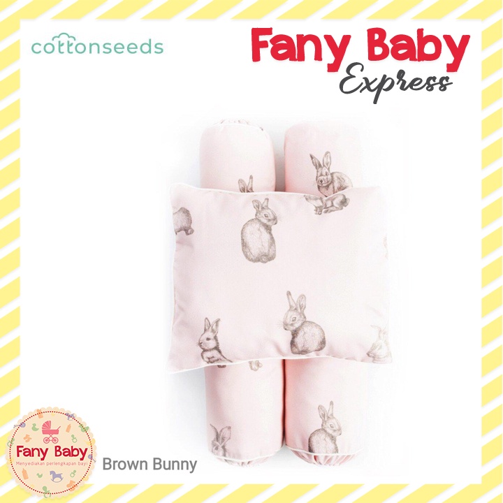 COTTONSEEDS BABY PILLOW &amp; BOLSTER SET