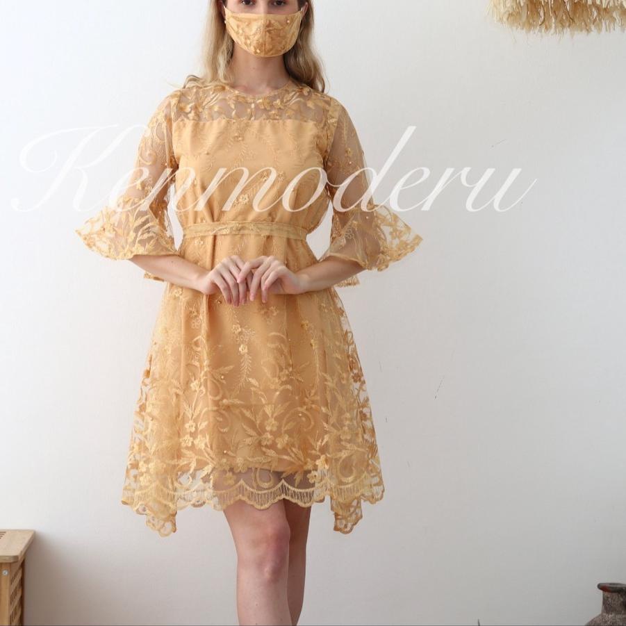 SALE✅Ken-160 Dress Pesta Midi Wanita Mewah Model Korean Look Style Untuk Kondangan dan Pesta Tulle P