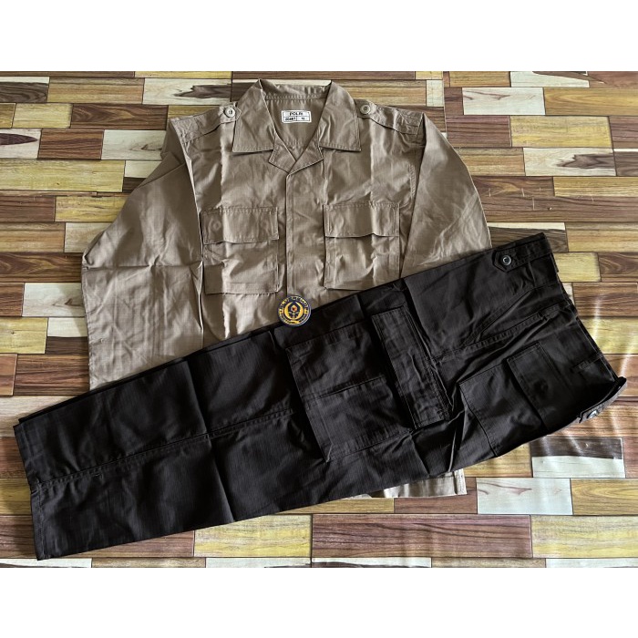 Seragam Security Setelan Baju Pdl Jatah Pembagian Coklat Polri Sritex Ripstok Pt Ppmb