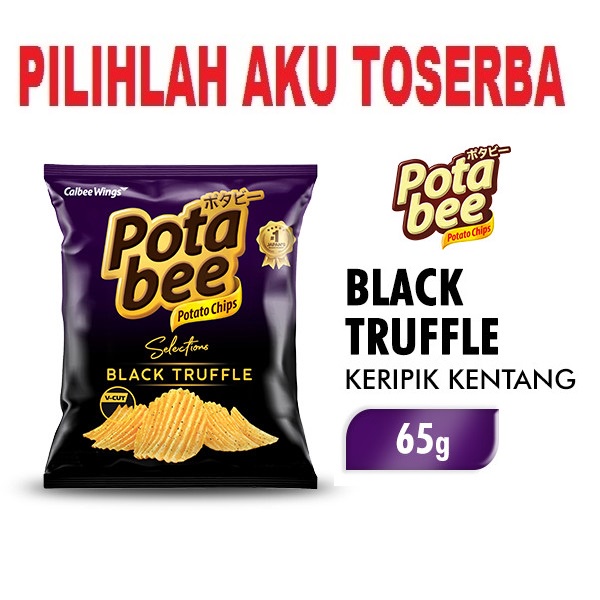 Potabee Keripik Kentang BLACK TRUFFLE 65 gr - ( HARGA SATUAN )