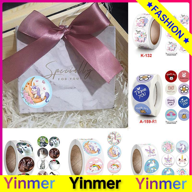 

COD✨ 1 Roll 500 PCS Sticker Label Makanan Tulisan Thank You For Your Order Stiker Packing Stiker Terimakasih-Yinmer