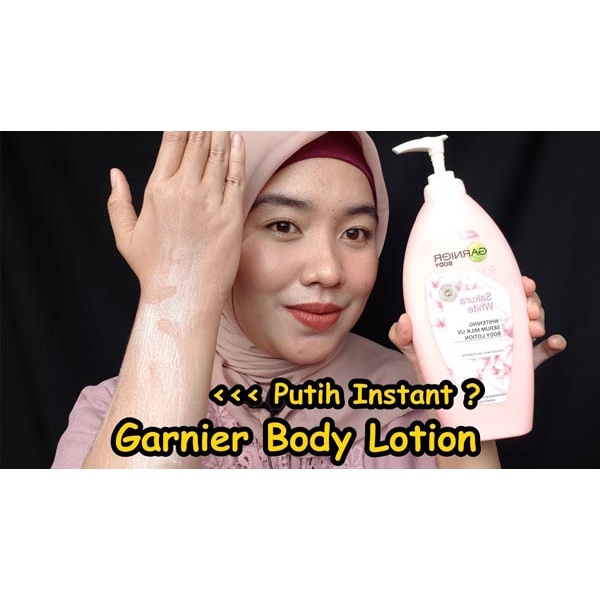 Garnier Sakura Glow Pinkish Bright Complete  Hyaluron Serum Milk UV Body Lotion Skin Care - 400 ml