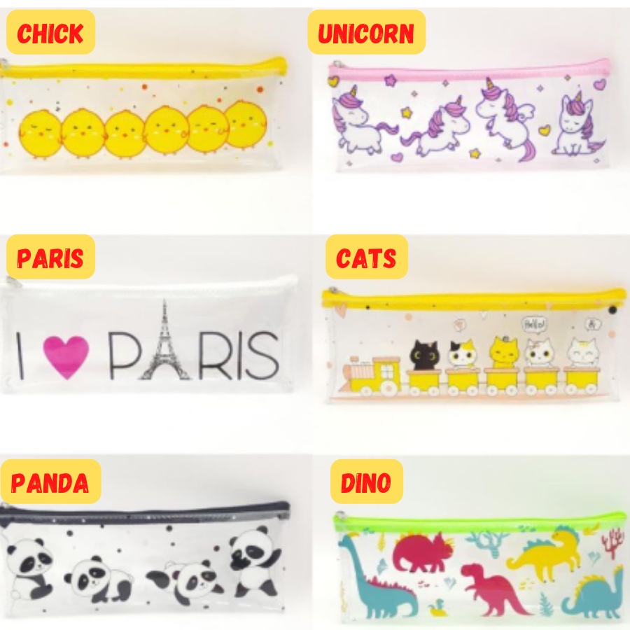 

PENCIL CASE MIKA SABLON / PENYIMPANAN PENCIL / PENCIL CASE / TAS PENSIL ANAK /TAS PENYIMPANAN PENSIL / KANTONG PENSIL / TAS PENSIL KARAKTER / TAS ANAK , PARIS,UNICORN,PANDA ,DINO ,CAT