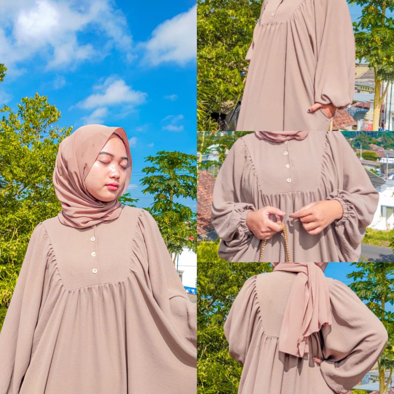 dress gamis jumbo crinkle / aira dress jumbo crinkle