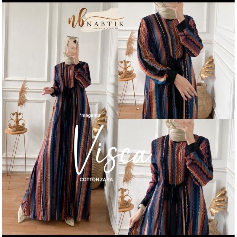 RESTOK  Gamis muslimah [ NEW ] VISCA [ arabian abaya ] dress maxy ORI by nabtik