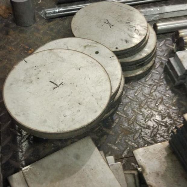 favorit] plat bulat stainless 304 tebal 6mm diameter 55mm