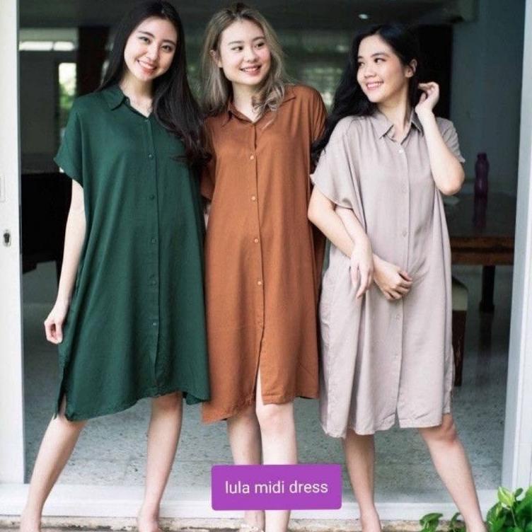 Kale Dress Big Size / Home Dress Full Kancing / Mini Dress / Tunik Wanita Busui Friendly Full Kancin