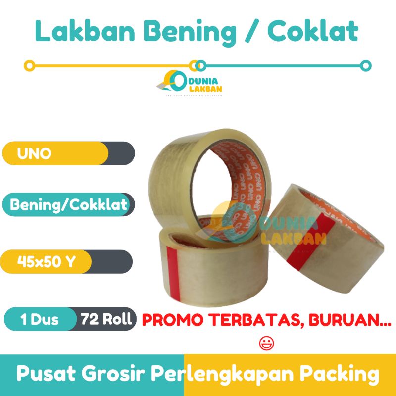 

LAKBAN BENING & COKLAT 45MM X 50 YARD